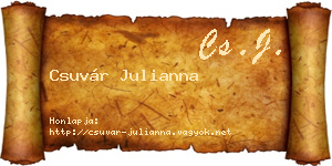 Csuvár Julianna névjegykártya